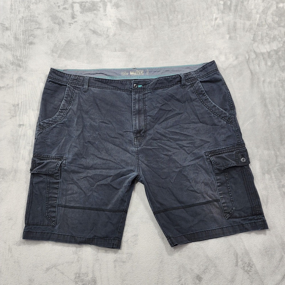 Vintage‎ Baileys Pt Shorts Mens 46 Gray Cargo Flat Front Utility Casual Outdoor